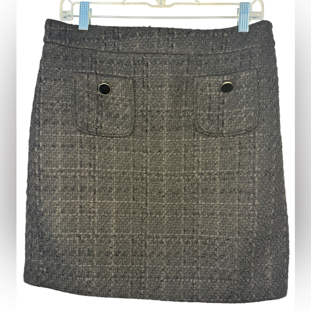 Madison d’ Amelie Paris Black A-Line Mini Skirt w/ front pockets - Size 8